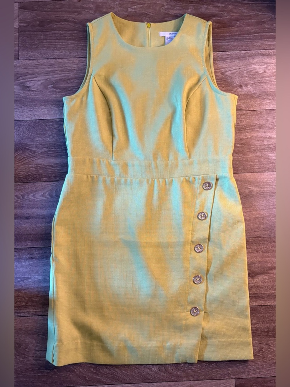 Y2K Studio One Sleeveless Sheath Dress in Lime